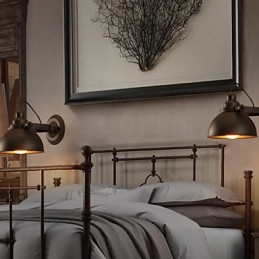 Luminária de parede vintage criativa em ferro forjado estilo loft
