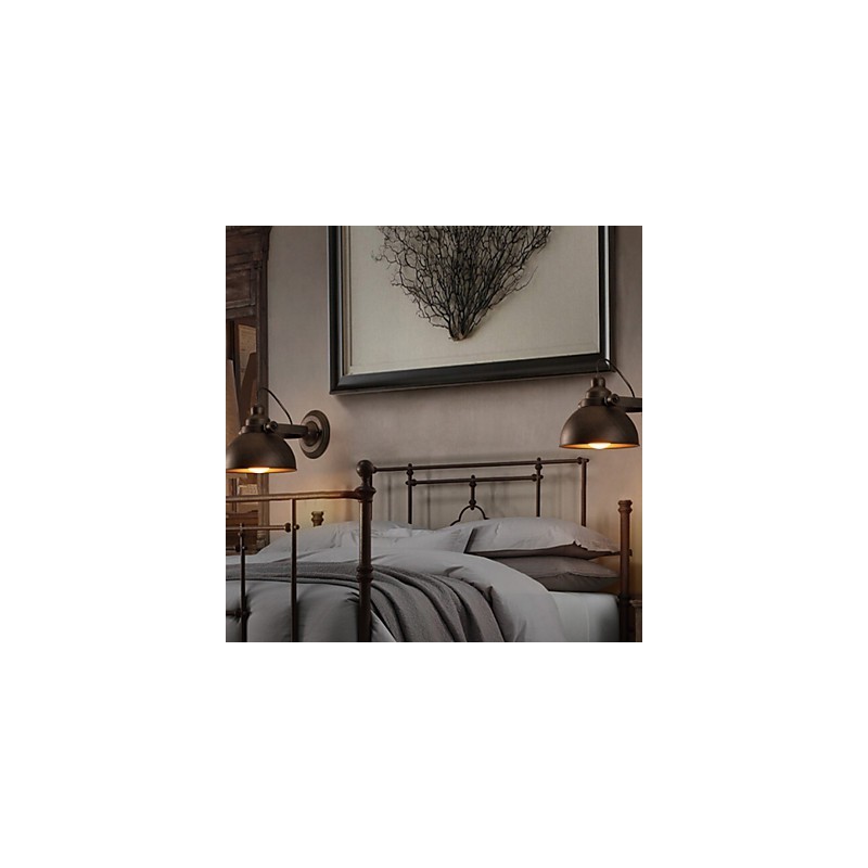 Luminária de parede vintage criativa em ferro forjado estilo loft