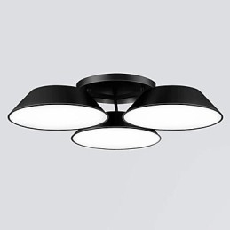 Montagem embutida 3 luzes metal acrílico simples moderno