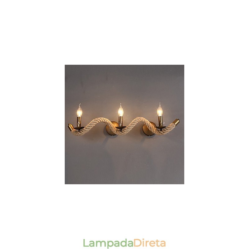 Luminárias de parede retrô clássicas para quarto, luminária de parede europeia de ferro para corredor, varanda, sala de estar
