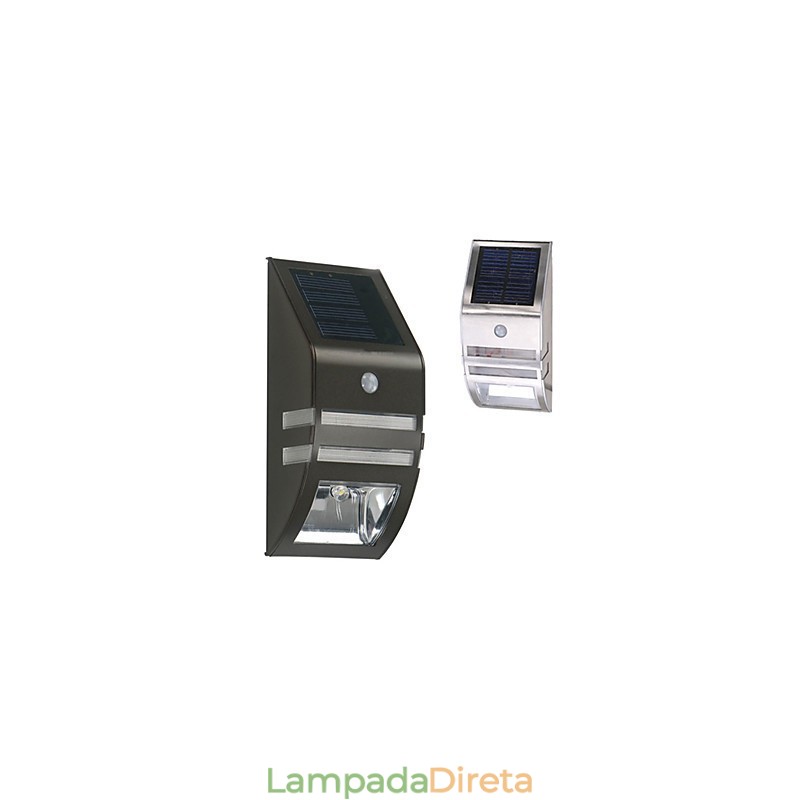 Luminária de parede solar branca com sensor de movimento PIR