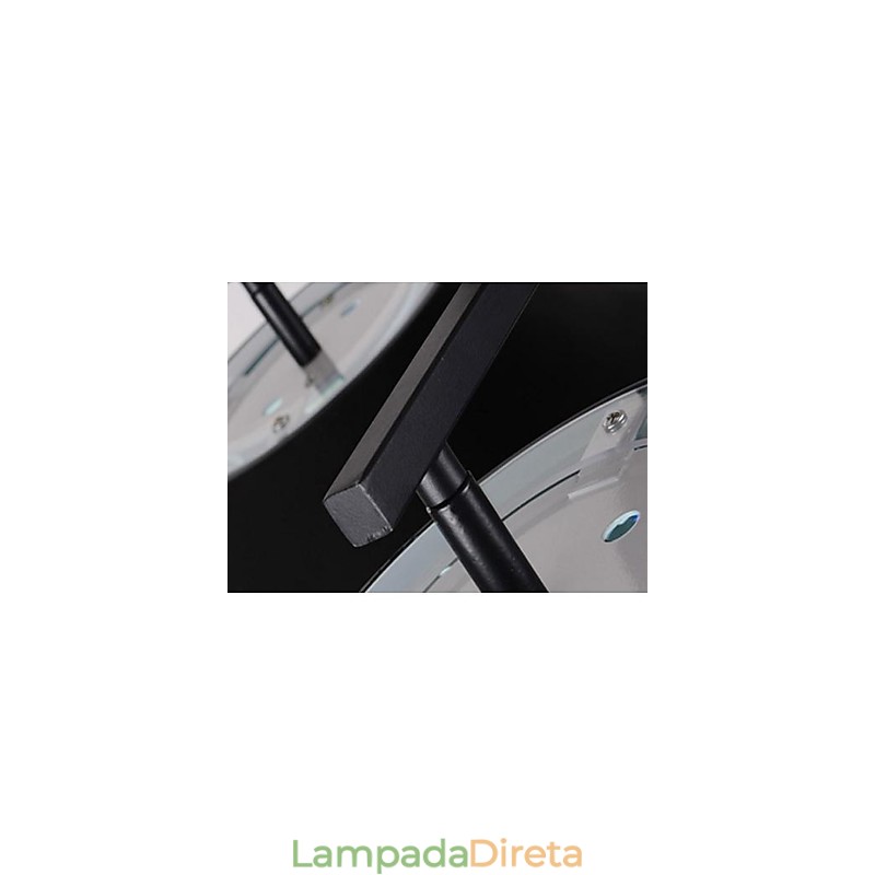 Montagem embutida 3 luzes metal acrílico simples moderno