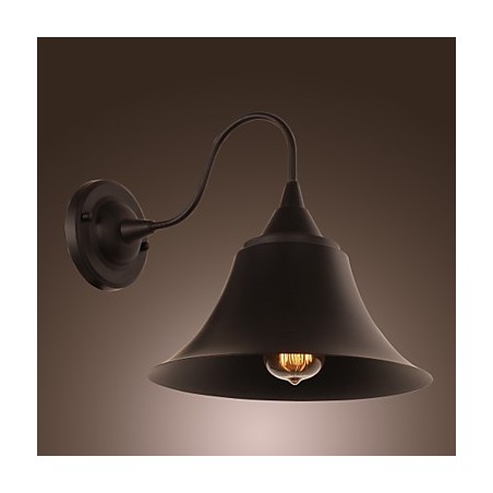 Luminária de parede artística com cúpula e suporte de metal retrô Luminária de parede artística com cúpula e suporte de metal retrô