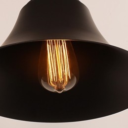 Luminária de parede artística com cúpula e suporte de metal retrô