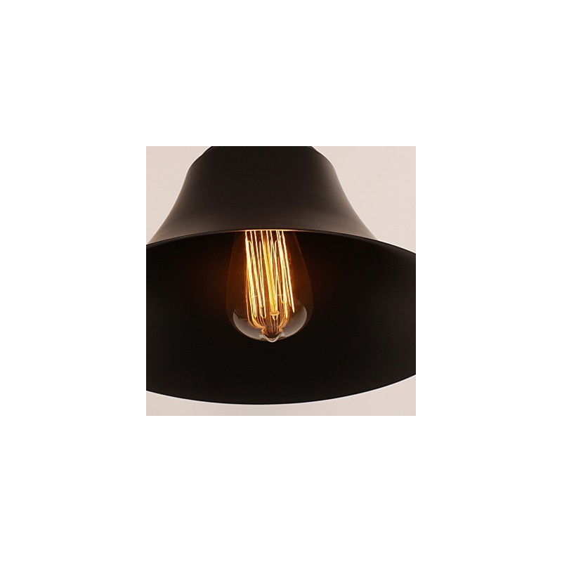 Luminária de parede artística com cúpula e suporte de metal retrô
