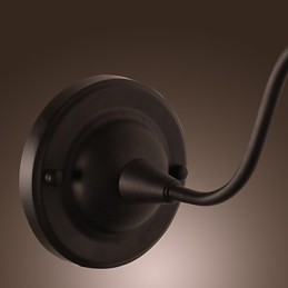Luminária de parede artística com cúpula e suporte de metal retrô
