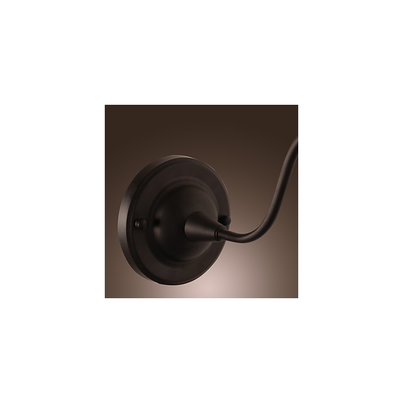 Luminária de parede artística com cúpula e suporte de metal retrô