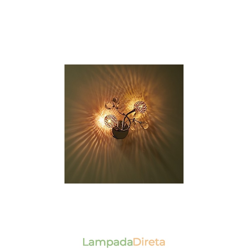 Apliques de parede Cristal Mini Estilo Moderno Contemporâneo Metal