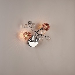 Apliques de parede Cristal Mini Estilo Moderno Contemporâneo Metal