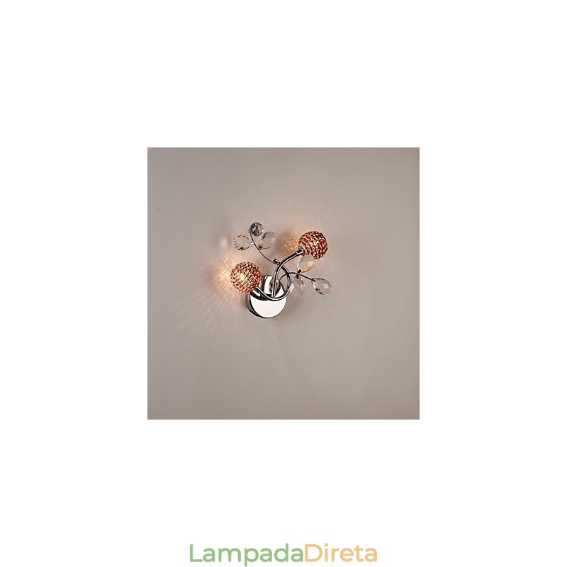 Apliques de parede Cristal Mini Estilo Moderno Contemporâneo Metal