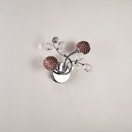 Apliques de parede Cristal Mini Estilo Moderno Contemporâneo Metal