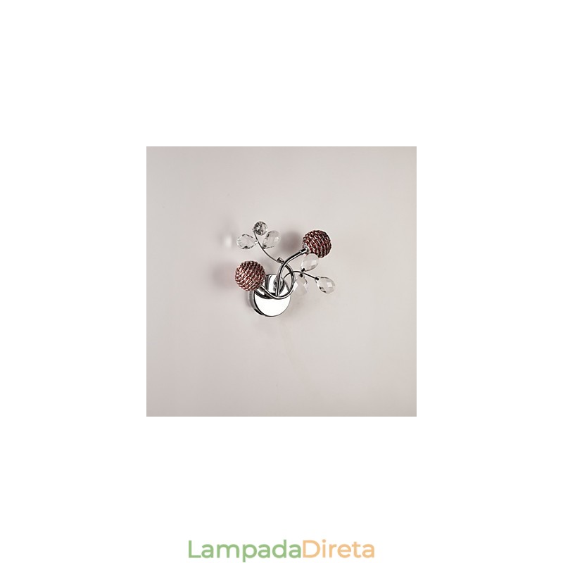Apliques de parede Cristal Mini Estilo Moderno Contemporâneo Metal