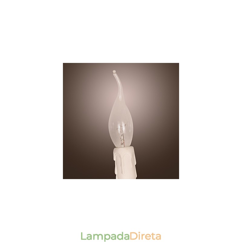 Luminária de parede de cristal com 2 luzes em lâmpada de vela