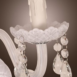 Luminária de parede de cristal com 2 luzes em lâmpada de vela