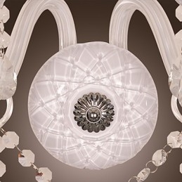 Luminária de parede de cristal com 2 luzes em lâmpada de vela