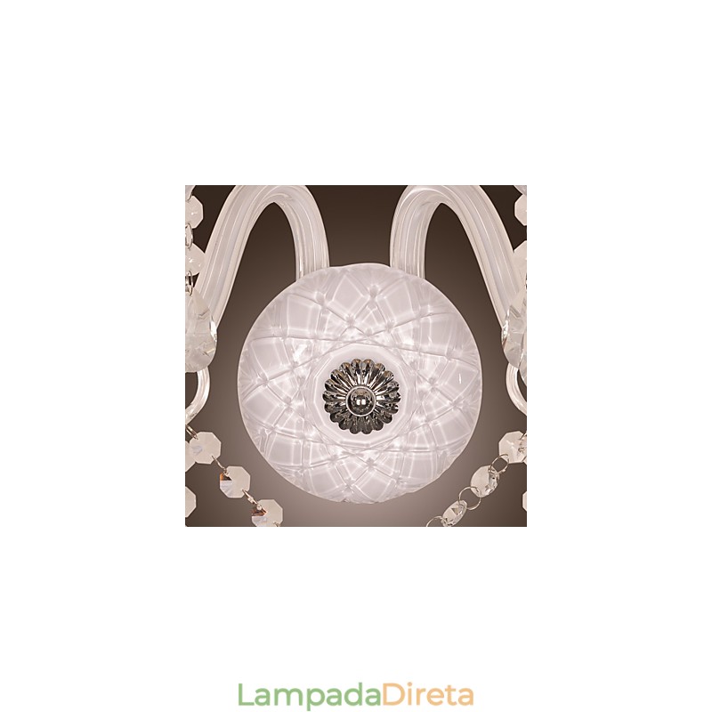 Luminária de parede de cristal com 2 luzes em lâmpada de vela