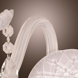 Luminária de parede de cristal com 2 luzes em lâmpada de vela