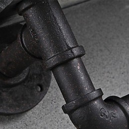 Apliques de parede estilo mini chalé rústico metal
