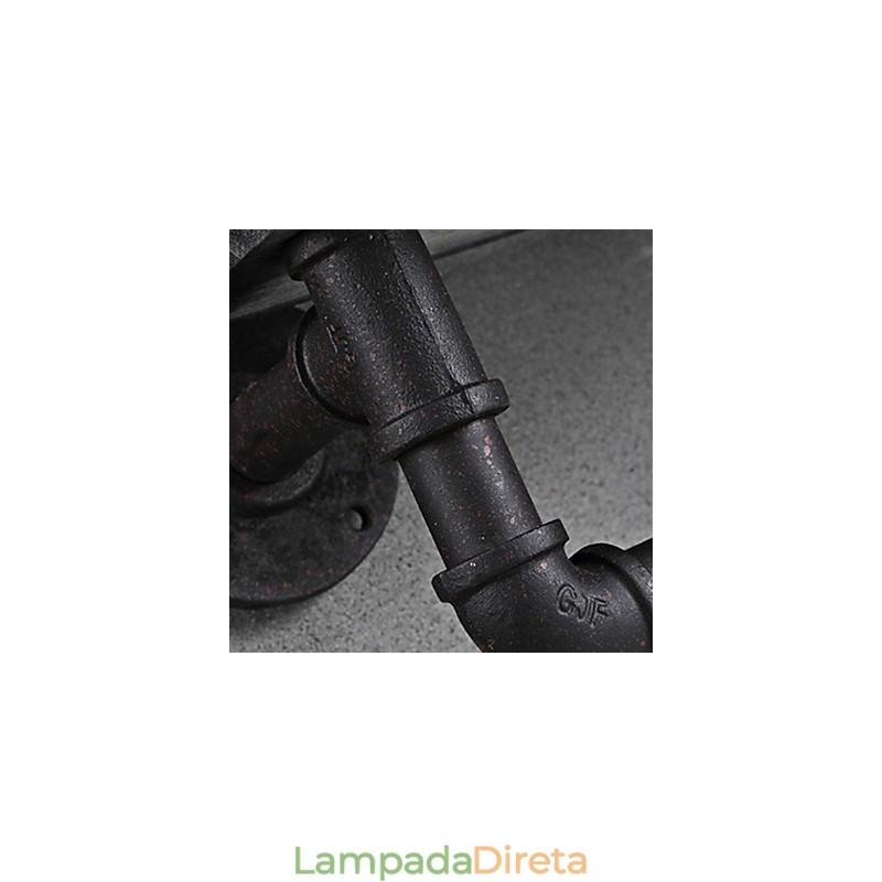 Apliques de parede estilo mini chalé rústico metal