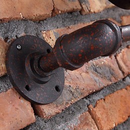 Apliques de parede estilo mini chalé rústico metal