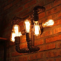 Arandelas de parede de ferro estilo retrô mini chalé rústico metal