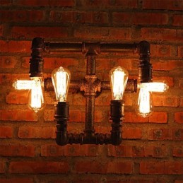 Arandelas de parede de ferro estilo retrô mini chalé rústico metal