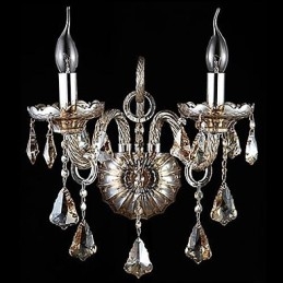 Apliques de parede de cristal, luminárias de parede de velas, luminárias de parede de leitura, modernas, contemporâneas, de metal