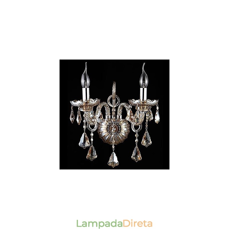 Apliques de parede de cristal, luminárias de parede de velas, luminárias de parede de leitura, modernas, contemporâneas, de metal