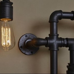 Apliques de parede 5 tubos de água de luz ferro mini estilo industrial estilo country metal