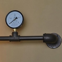 Apliques de parede 5 tubos de água de luz ferro mini estilo industrial estilo country metal