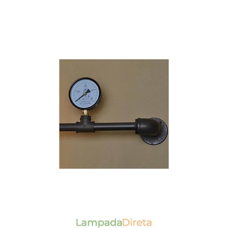 Apliques de parede 5 tubos de água de luz ferro mini estilo industrial estilo country metal