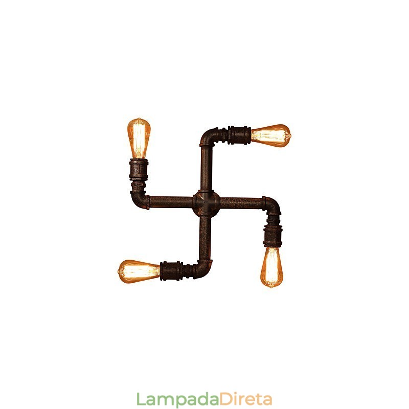 Arandelas de parede de ferro estilo retrô mini chalé rústico metal
