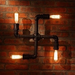 Arandelas de parede de ferro estilo retrô mini chalé rústico metal