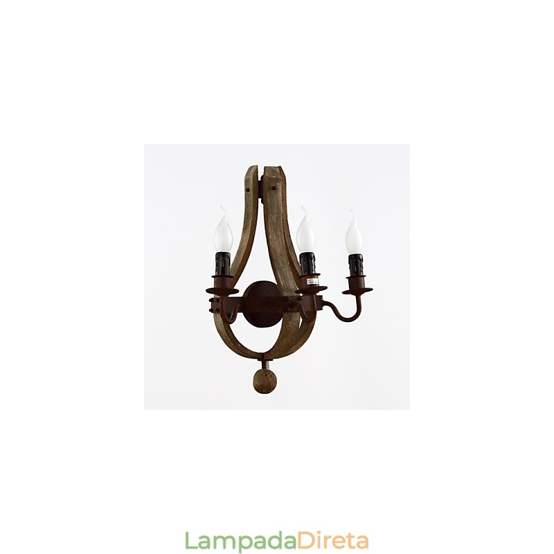 Vintage Americano Rústico De Madeira De Parede Barril De Vinho Lâmpada Sala De Estar E Quarto Lâmpada