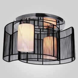 Luminária de Teto Design Moderno 2 Luzes Preto