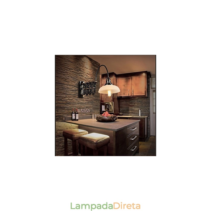 Vintage Industrial American Country Restaurante Quarto Estudo Criativo Escada Corredor Lâmpada Telescópica Ferro Parede Lâmpadas