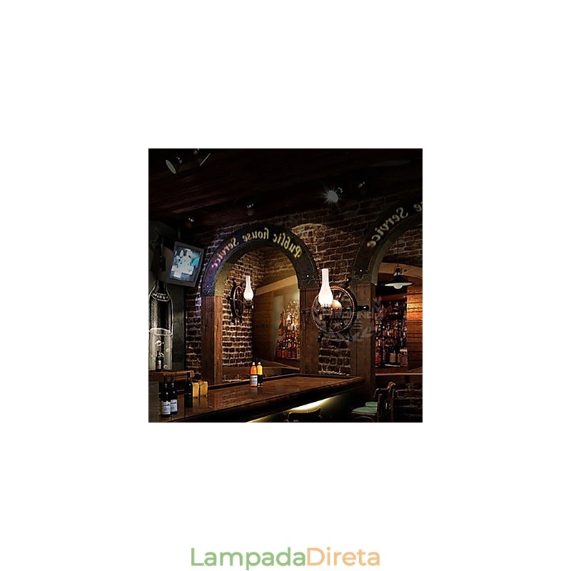 Luminária de parede One Light e vidro