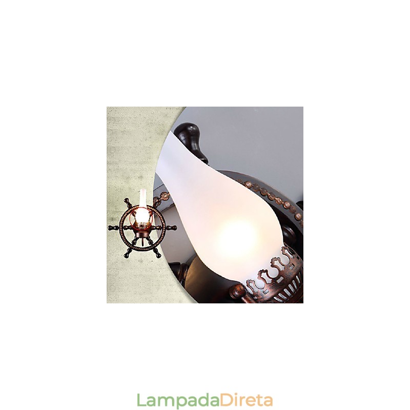 Luminária de parede One Light e vidro