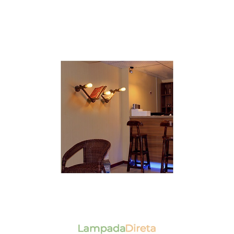 Luminária de parede de cabeceira de metal retrô Village Pastoral Living Room Luminária de parede para sala de jantar