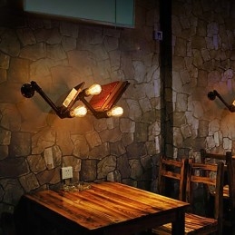 Luminária de parede de cabeceira de metal retrô Village Pastoral Living Room Luminária de parede para sala de jantar