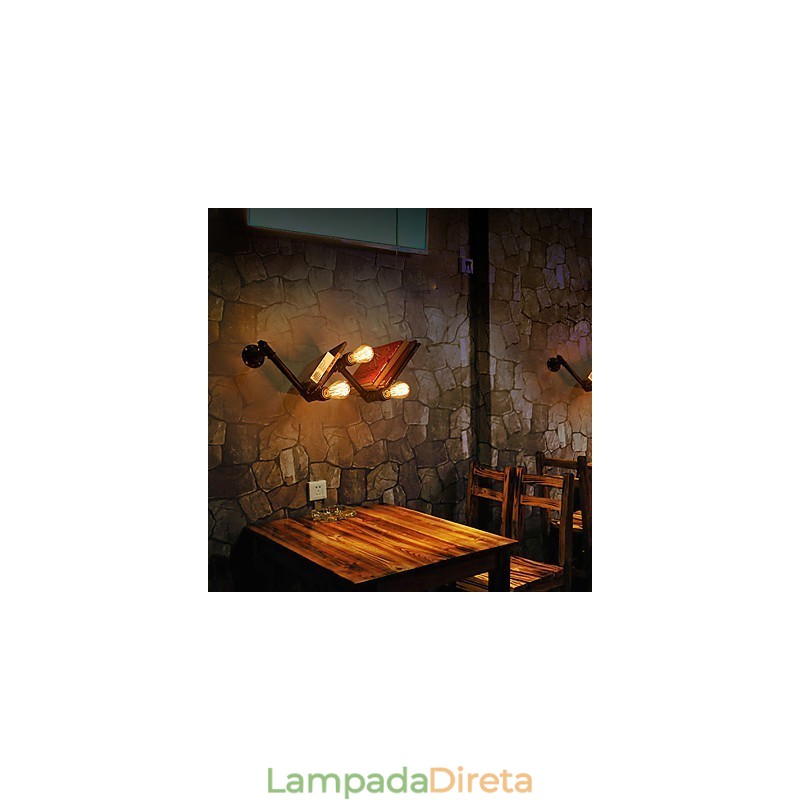 Luminária de parede de cabeceira de metal retrô Village Pastoral Living Room Luminária de parede para sala de jantar
