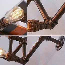 Luminária de parede de cabeceira de metal retrô Village Pastoral Living Room Luminária de parede para sala de jantar