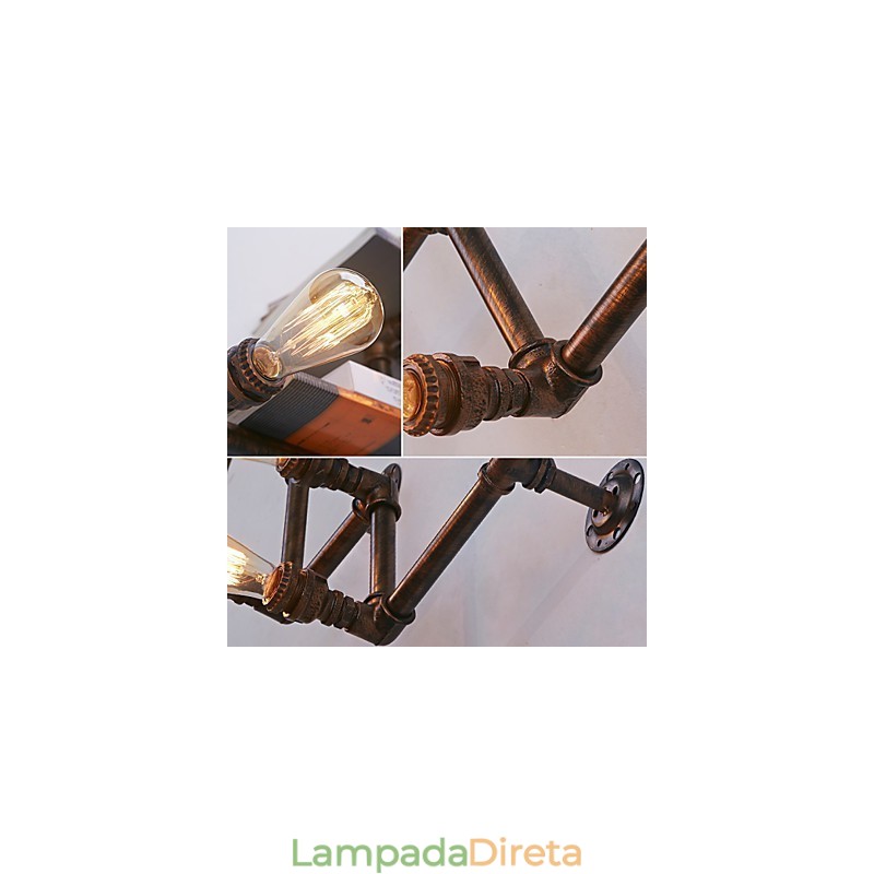 Luminária de parede de cabeceira de metal retrô Village Pastoral Living Room Luminária de parede para sala de jantar