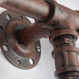 Apliques de parede estilo mini chalé rústico metal