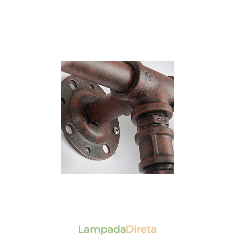 Apliques de parede estilo mini chalé rústico metal