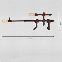 Apliques de parede estilo mini chalé rústico metal
