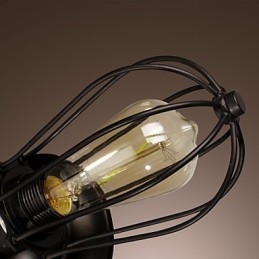 Luminária de parede dourada de 2 luzes em estilo antigo