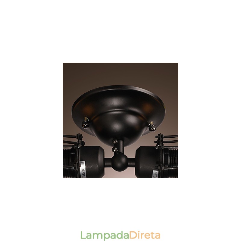 Luminária de parede dourada de 2 luzes em estilo antigo