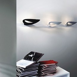 Luminária de parede artística com 1 luz em preto e branco