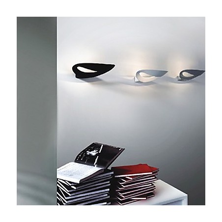 Luminária de parede artística com 1 luz em preto e branco Luminária de parede artística com 1 luz em preto e branco